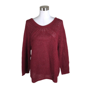 Naisten Massimo Dutti - Neulepaita, koko 40 - Viininpunainen (1)