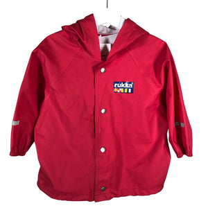 Unisex Rukka - Sadetakki, koko 80 - 86 - Punainen (1)