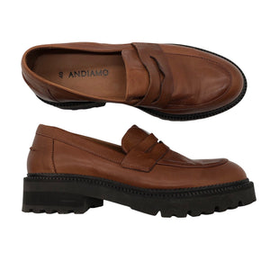 Naisten Andiamo - Loaferit, koko 40 - Ruskea (1)