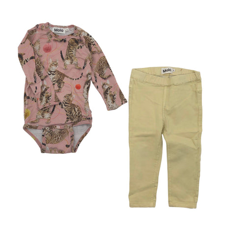 Tyttöjen Molo Kids - Farkkuleggingsit, koko 80 - 86 - Vaaleanpunainen ()