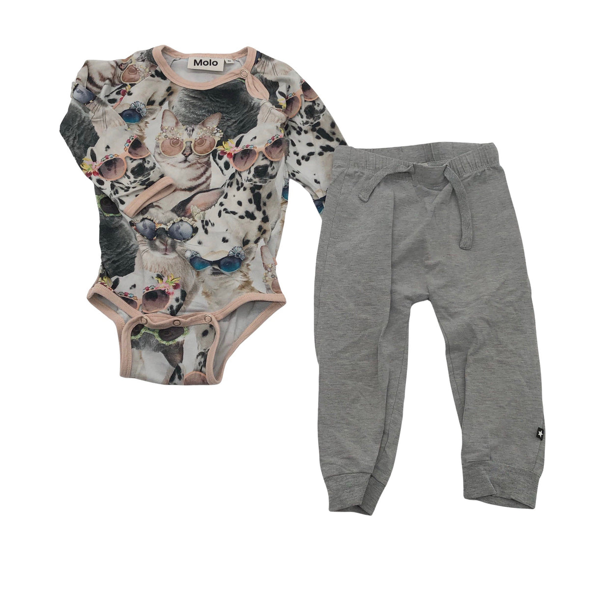 Unisex Molo Kids - Body, koko 80 - 86 - Harmaa (1)