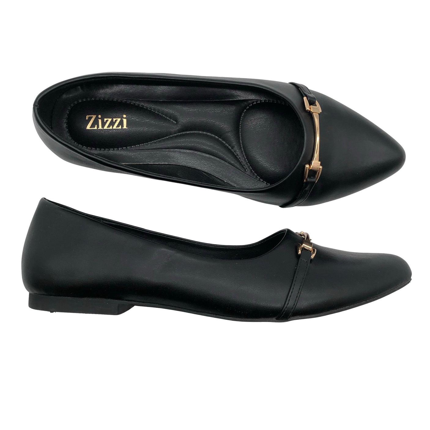 Naisten Zizzi - Ballerinat, koko 39 - Musta (1)