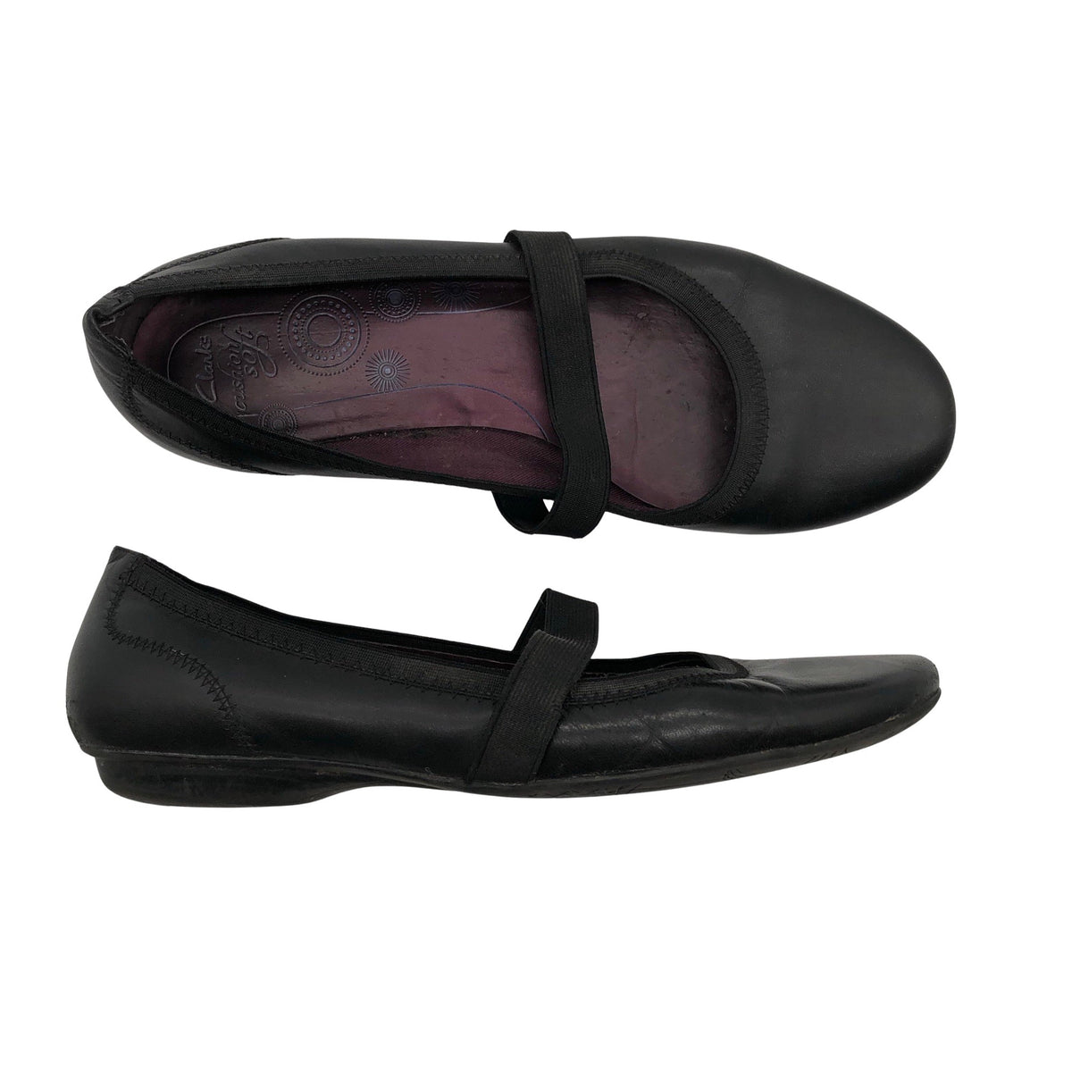 Naisten Clarks - Ballerinat, koko 41 - Musta (1)