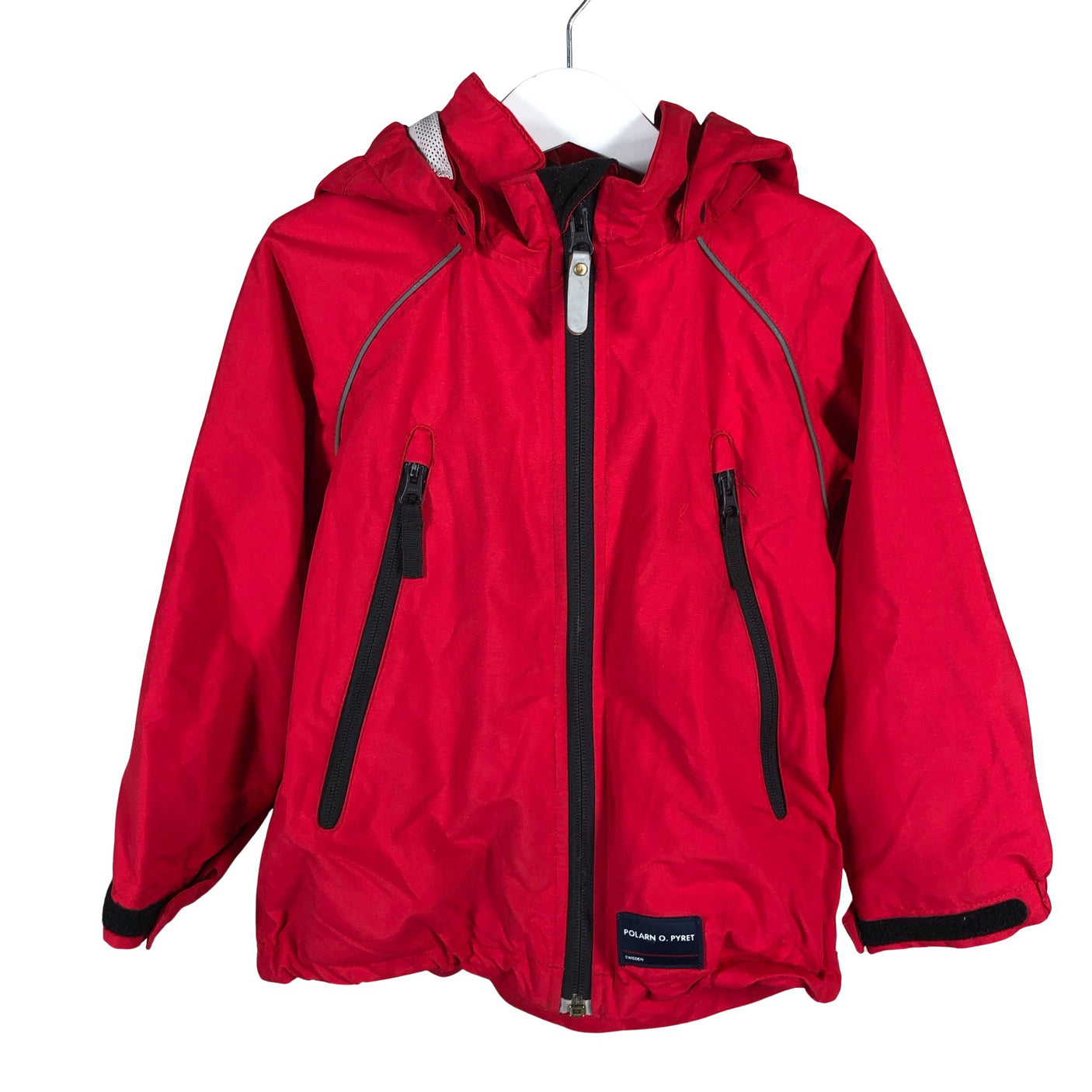 Unisex Polarn O. Pyret - Välikausitakki, koko 104 - 110 - Punainen (1)