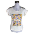 Naisten Cream - T-paita, koko 36 - Beige ()