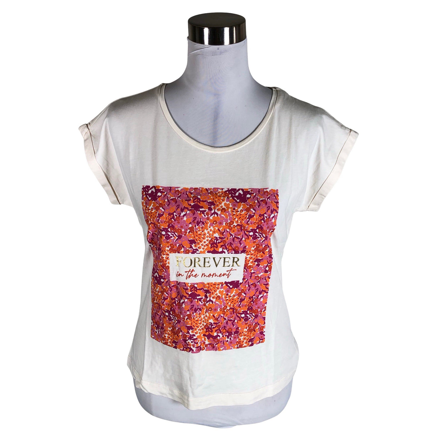Naisten Cream - T-paita, koko 36 - Beige (1)