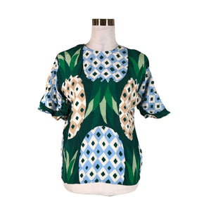 Naisten Marimekko - Lyhythihainen pusero, koko 38 - Vihreä (1)