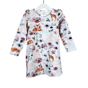 Tyttöjen Mingnelin - Collegemekko, koko 110 - 116 - Valkoinen (1)