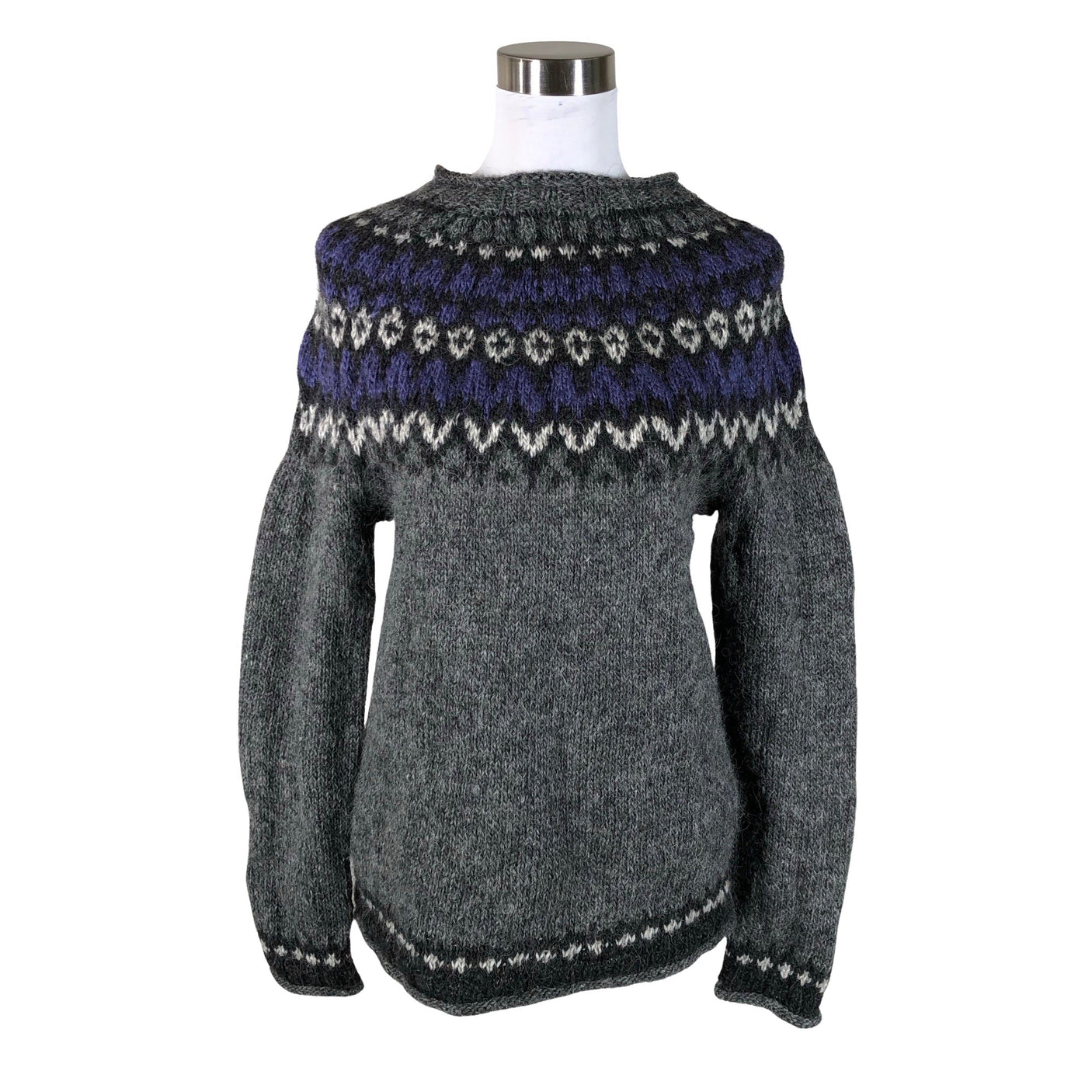 Naisten Handmade - Neulepaita, koko 38 - Harmaa (1)