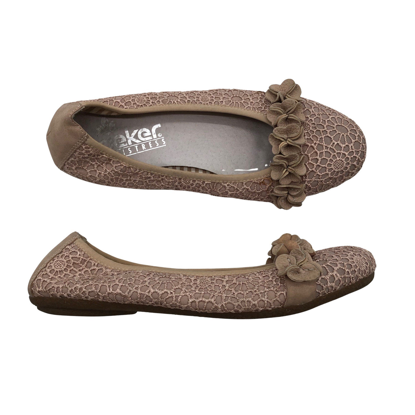 Naisten Rieker - Ballerinat, koko 39 - Vaaleanpunainen (1)