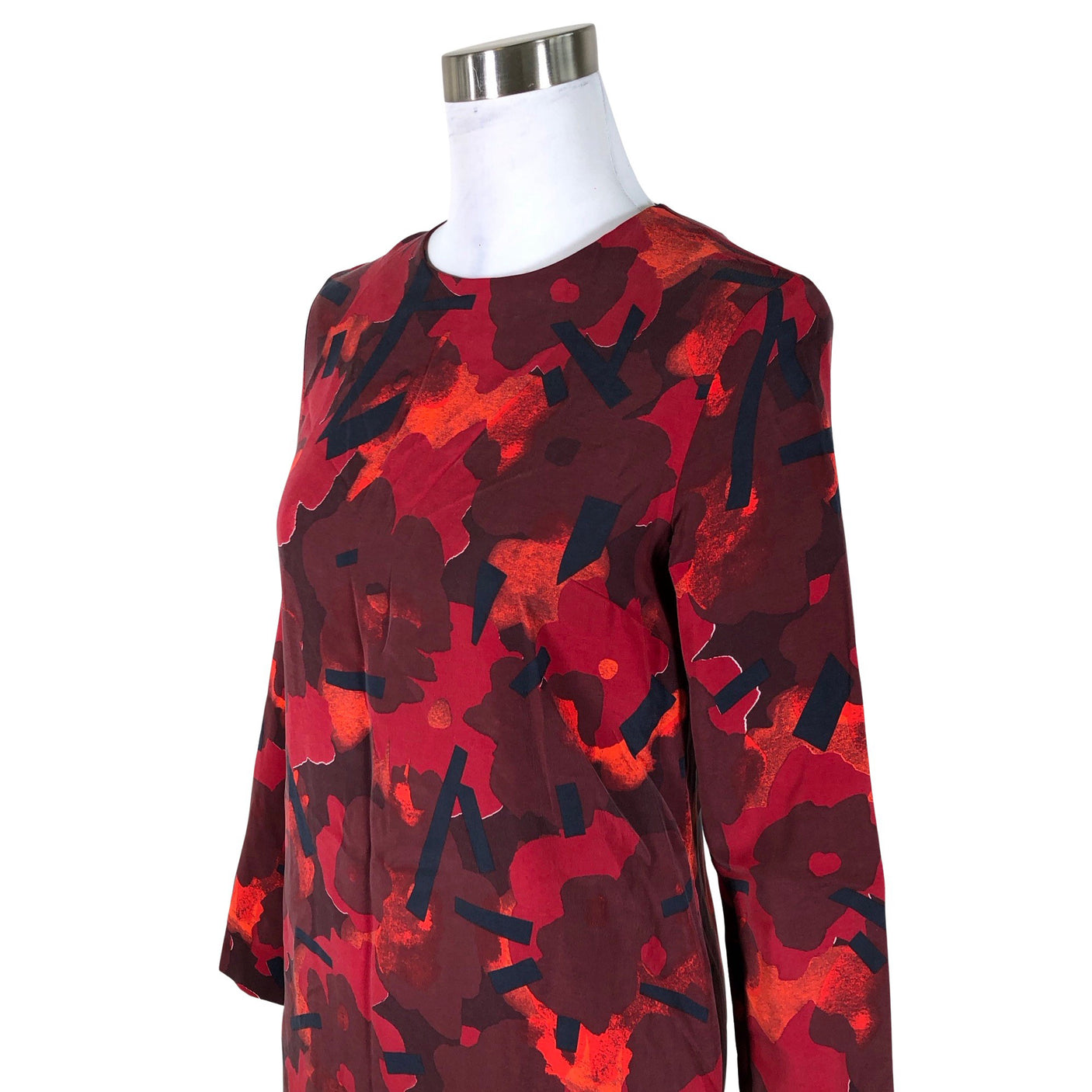 Naisten Marimekko - Sifonkimekko, koko 34 - Viininpunainen (3)