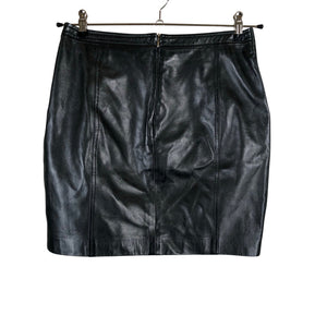 Naisten Massimo Dutti - Nahkahame, koko 38 - Musta (2)