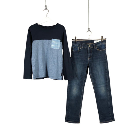 Unisex Polarn O. Pyret - Farkut, koko 122 - 128 - Sininen ()