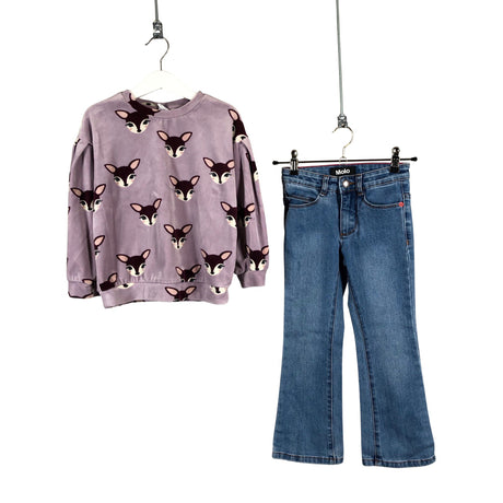 Tyttöjen Molo Kids - Farkut, koko 110 - 116 - Violetti ()