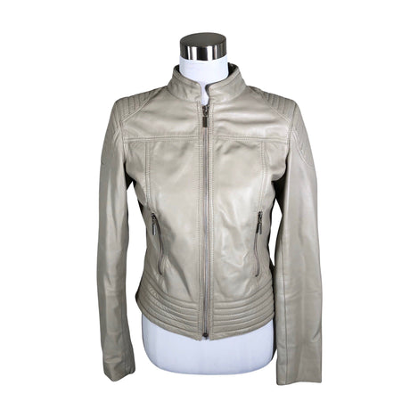Naisten Andiata - Nahkatakki, koko 36 - Beige ()