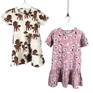 Tyttöjen Mini Rodini - Trikoomekko, koko 104 - 110 - Ruskea (1)