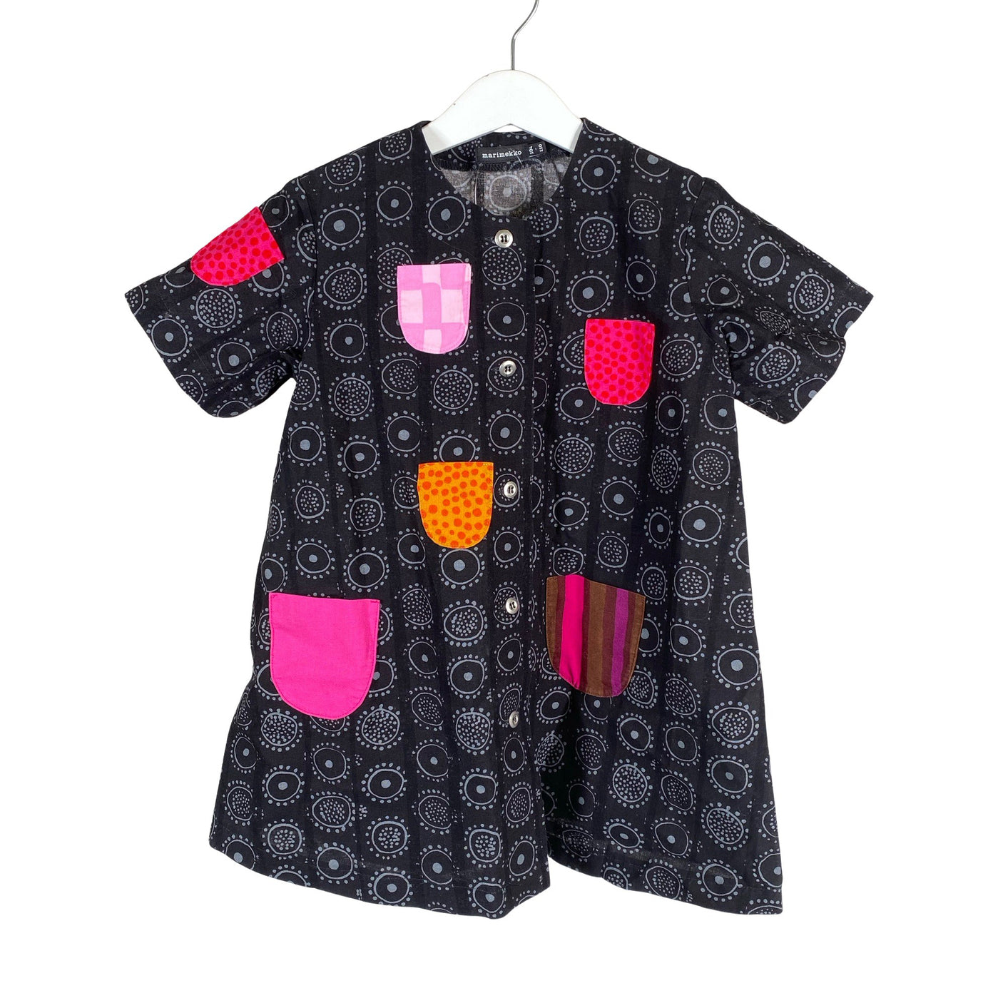Tyttöjen Marimekko - Kangasmekko, koko 104 - 110 - Musta (1)