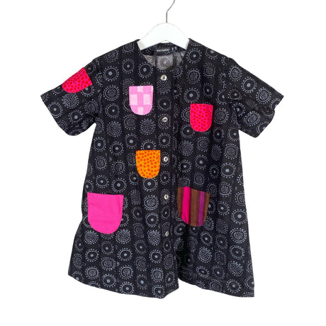 Tyttöjen Marimekko - Kangasmekko, koko 104 - 110 - Musta ()