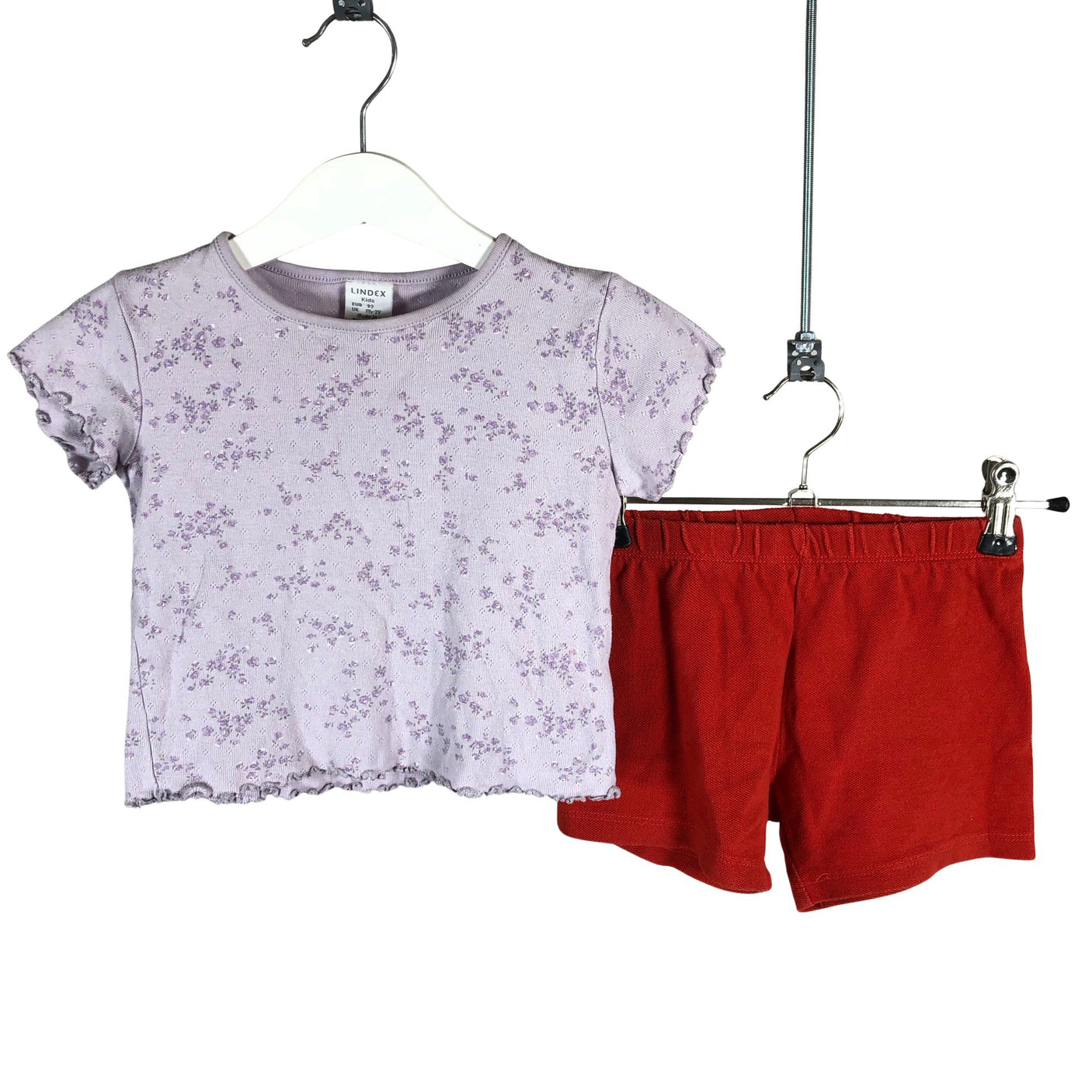Tyttöjen Lindex - T-paita, koko 86 - 92 - Violetti (1)