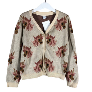 Tyttöjen Lindex - Neuletakki, koko 122 - 128 - Beige (1)