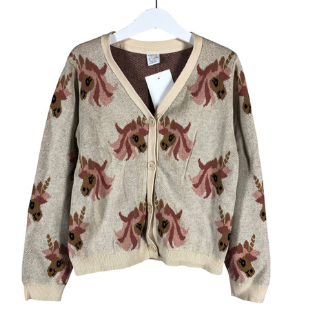 Tyttöjen Lindex - Neuletakki, koko 122 - 128 - Beige ()