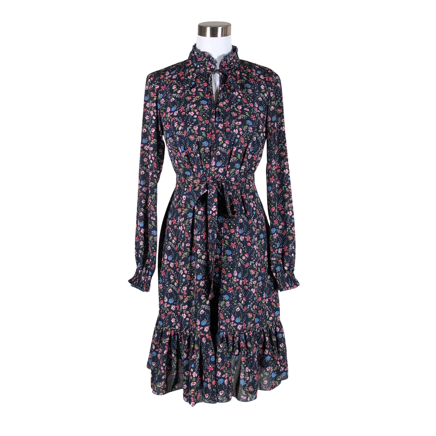 Naisten Handmade - Sifonkimekko, koko 34 - Sininen (1)