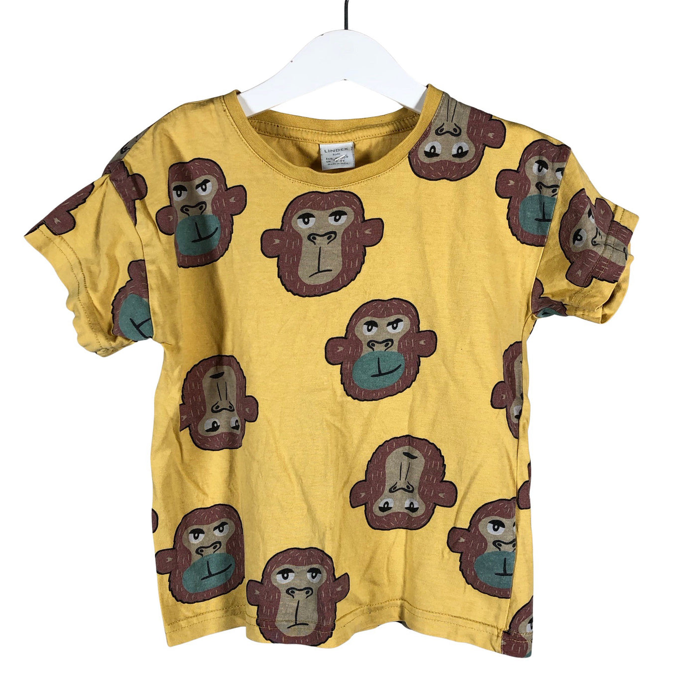 Unisex Lindex - T-paita, koko 98 - 104 - Keltainen (1)