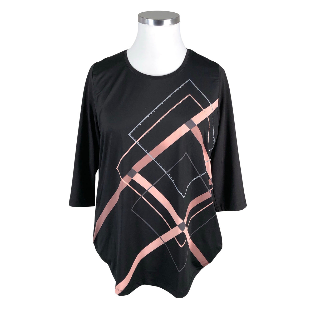 Naisten Ulla Popken - Trikootunika, koko 42 - Musta (1)