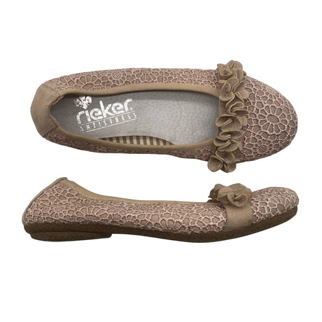 Naisten Rieker - Ballerinat, koko 36 - Beige ()