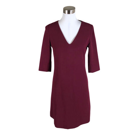 Naisten Massimo Dutti - Sifonkimekko, koko 38 - Viininpunainen ()