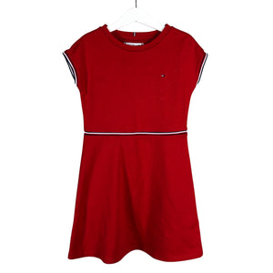 Tyttöjen Tommy Hilfiger - Trikoomekko, koko 122 - 128 - Punainen (1)