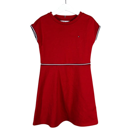 Tyttöjen Tommy Hilfiger - Trikoomekko, koko 122 - 128 - Punainen ()