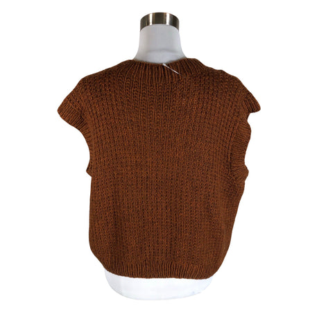 Naisten Handmade - Neulepaita, koko 40 - Ruskea (2)