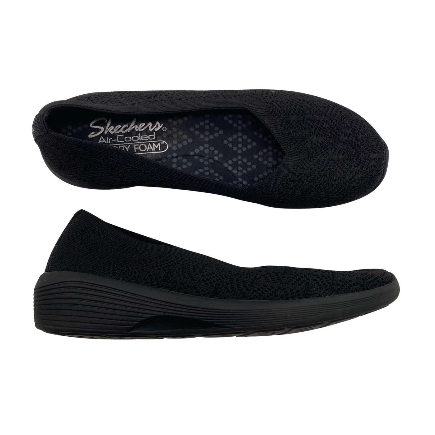 Naisten Skechers - Ballerinat, koko 37 - Musta (1)