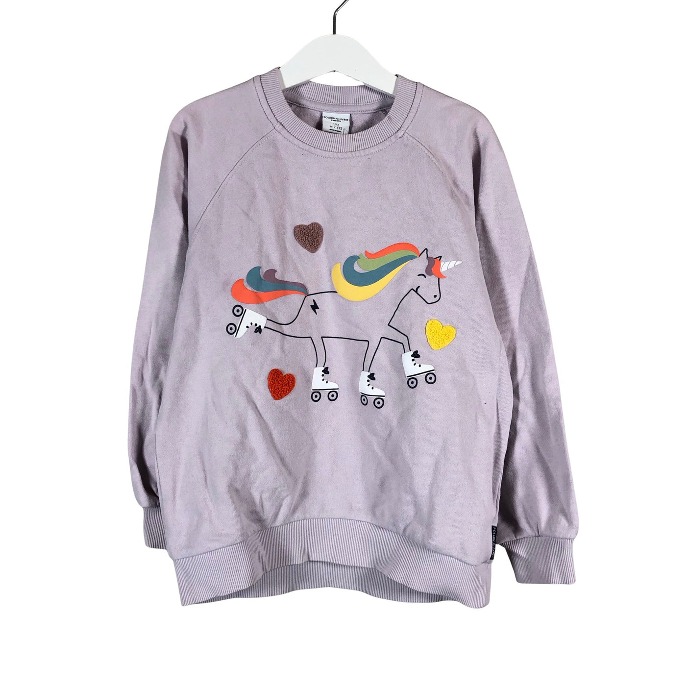 Tyttöjen Polarn O. Pyret - Collegepaita, koko 122 - 128 - Violetti (1)