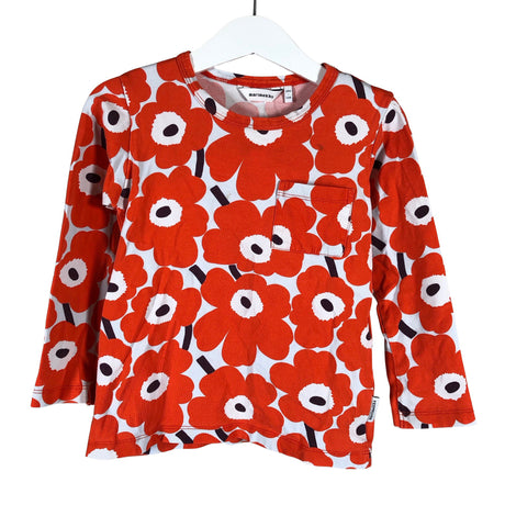 Unisex Marimekko - Trikoopaita, koko 104 - 110 - Oranssi ()