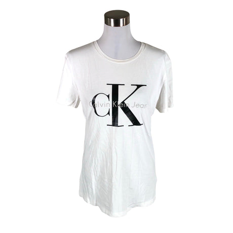 Naisten Calvin Klein Jeans - T-paita, koko 40 - Valkoinen ()