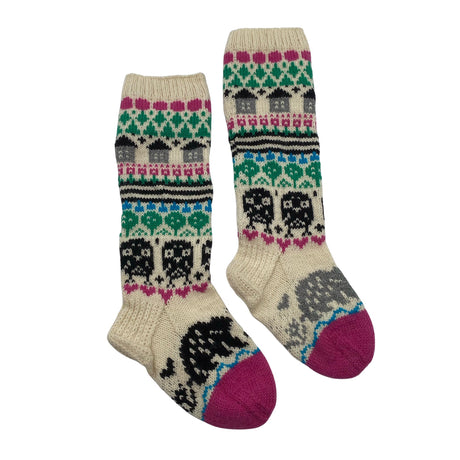 Naisten Handmade - Villasukat, koko 38 - Luonnonvalkoinen ()