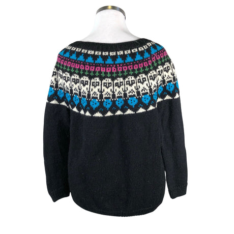 Naisten Handmade - Neulepaita, koko 42 - Musta (2)