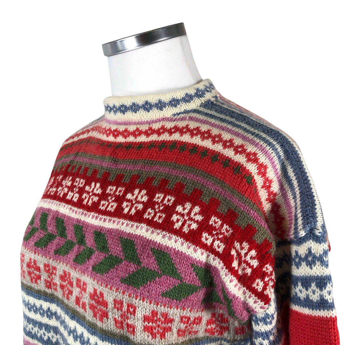 Naisten Handmade - Neulepaita, koko 42 - Punainen (3)