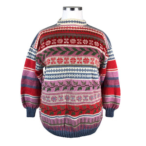 Naisten Handmade - Neulepaita, koko 42 - Punainen (1)