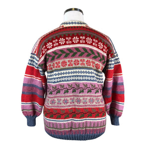 Naisten Handmade - Neulepaita, koko 42 - Punainen (2)