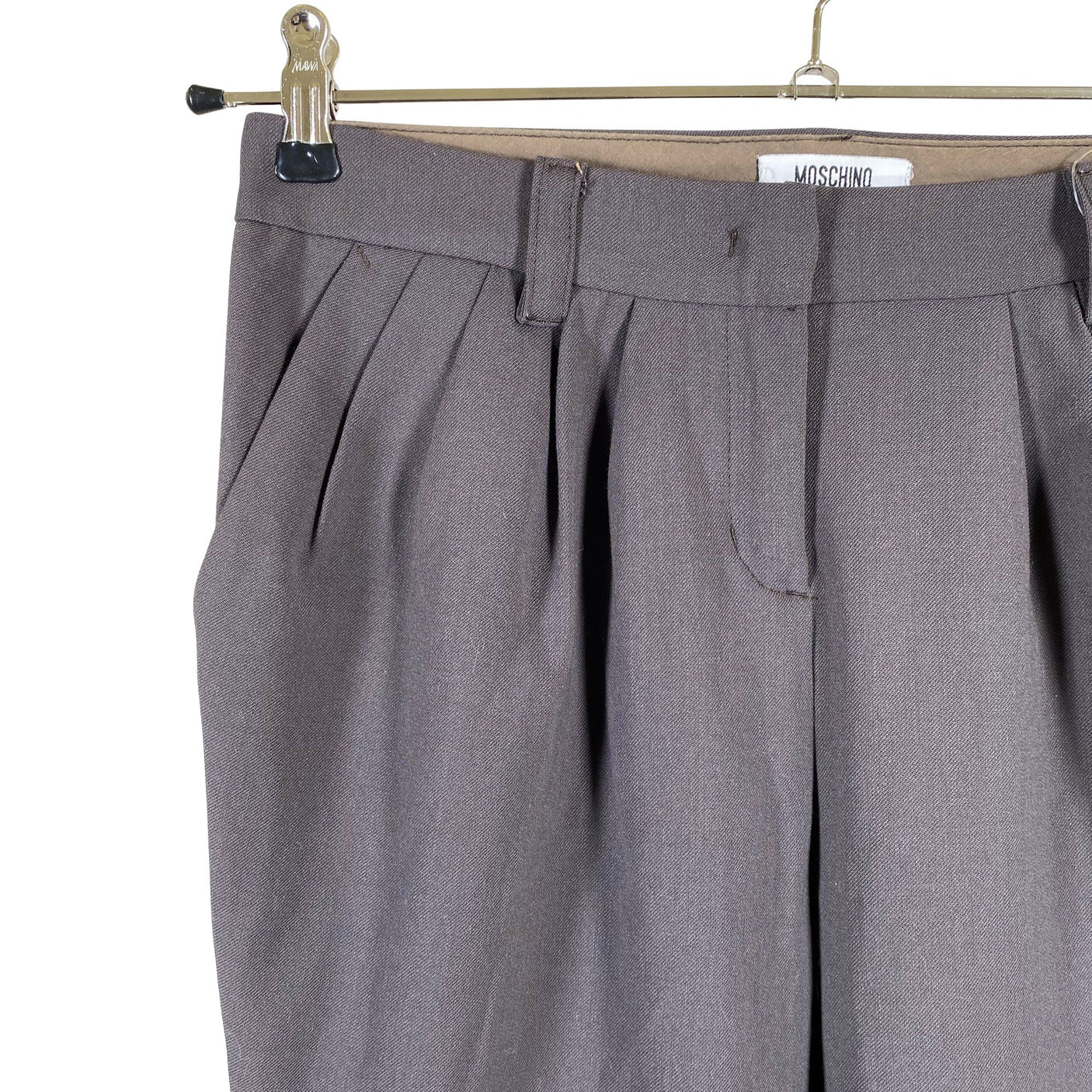Naisten Moschino Jeans - Suorat housut, koko 36 - Ruskea (3)