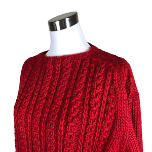 Naisten Handmade - Neulepaita, koko 40 - Punainen (3)