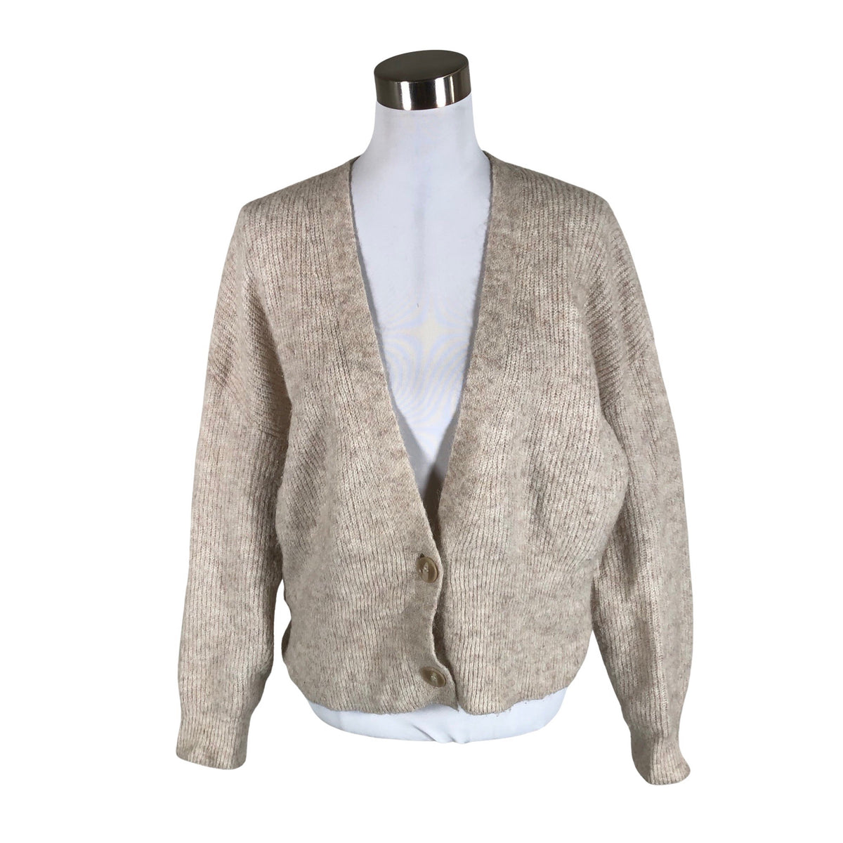 Naisten Lindex - Neuletakki, koko 40 - Beige (1)