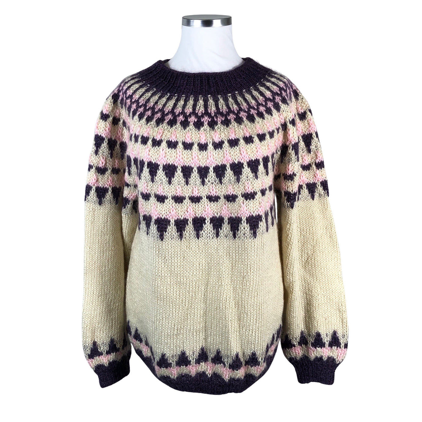 Naisten Handmade - Neulepaita, koko 44 - Luonnonvalkoinen (1)