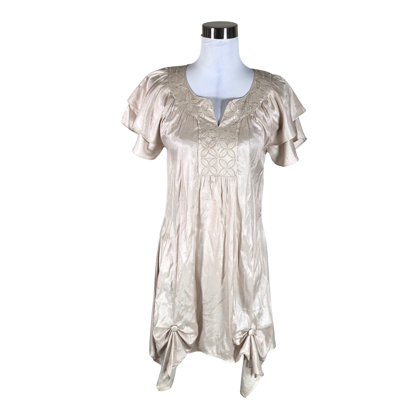 Naisten Ze-Ze - Sifonkimekko, koko 40 - Beige (1)