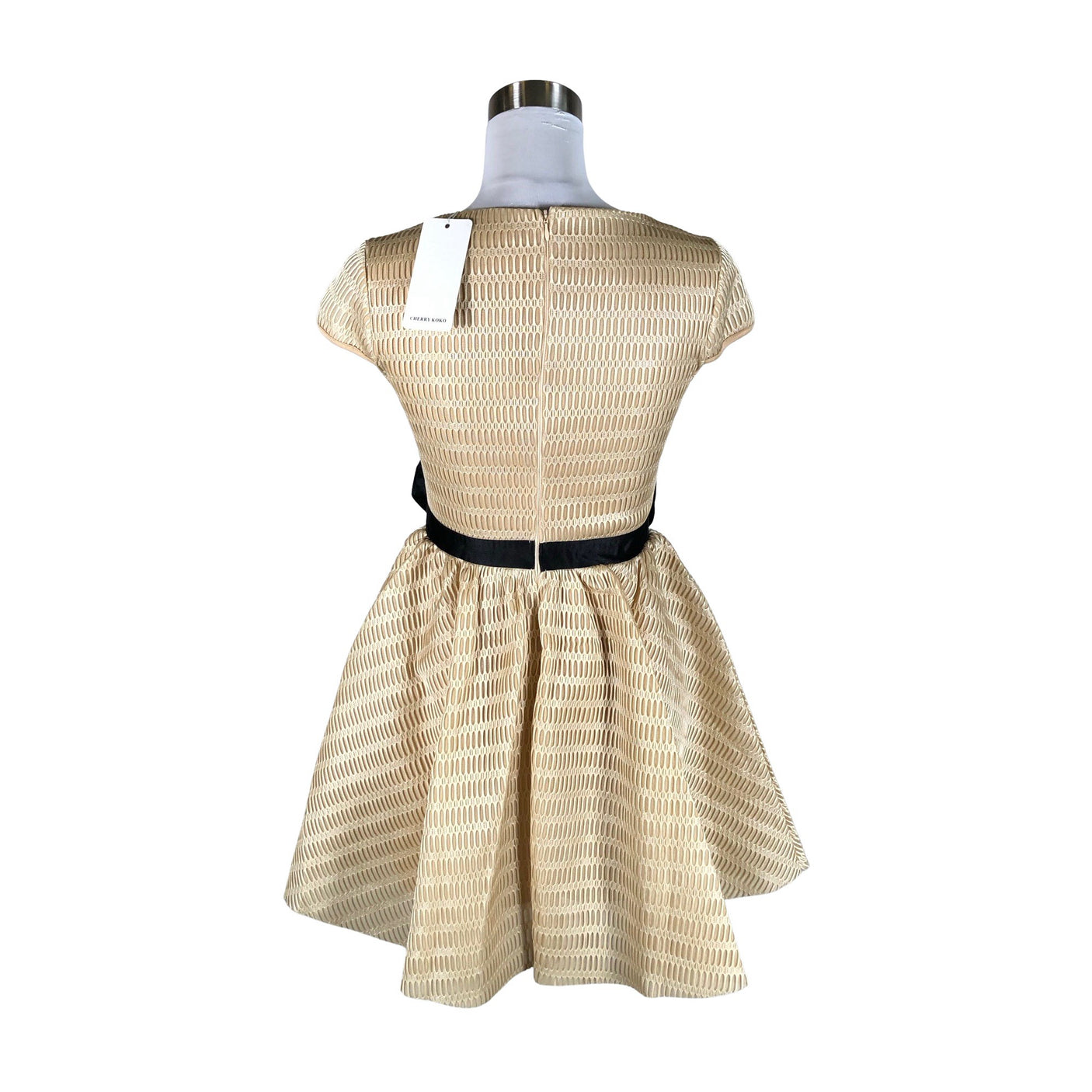 Naisten Cherry Koko - Juhlamekko, koko 36 - Beige (2)