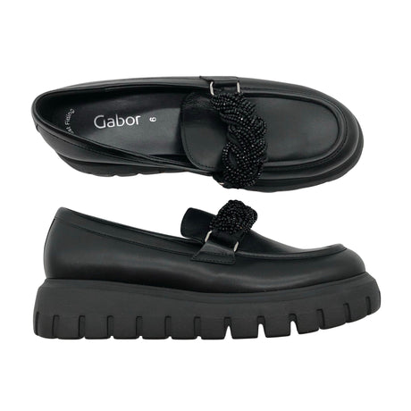 Naisten Gabor - Loaferit, koko 39 - Musta ()