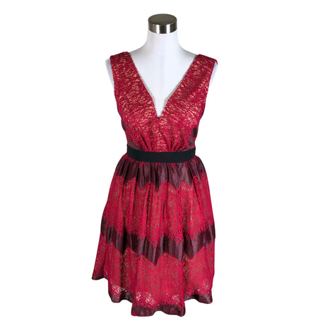 Naisten Little Mistress - Juhlamekko, koko 38 - Viininpunainen ()